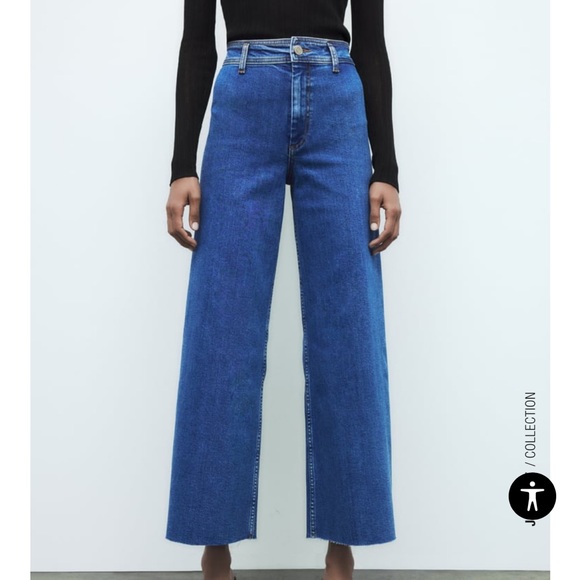 Zara Jeans Zara Marine Wide Leg Jeans Poshmark